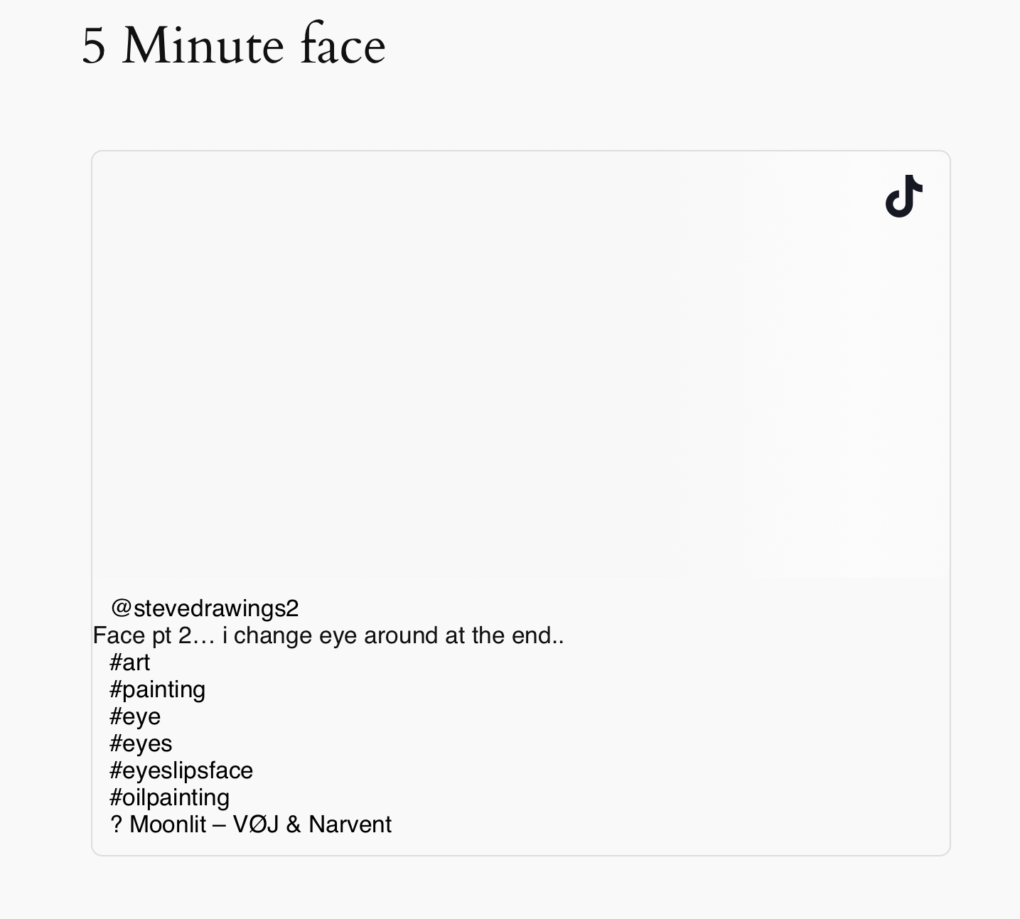5 Minute face